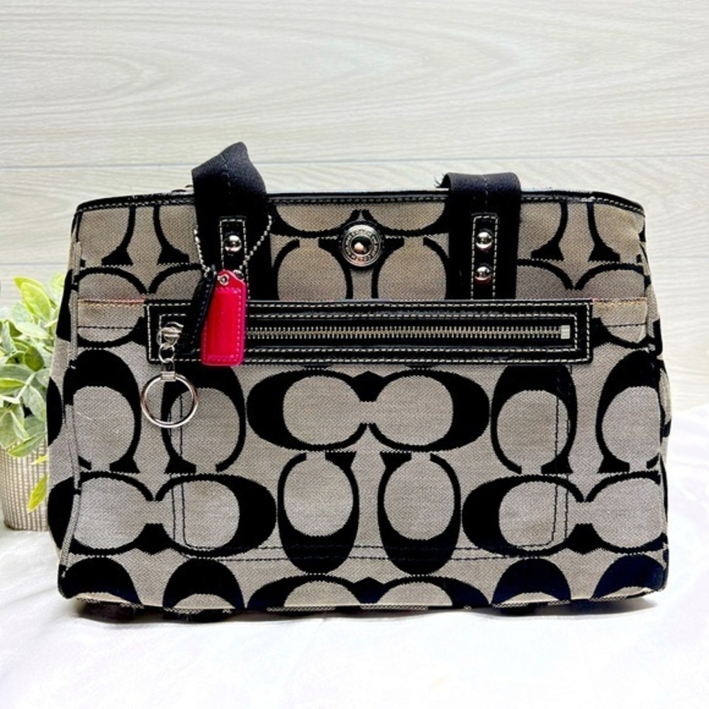 Coach Black and Gray Tote Bag